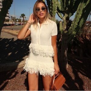 ZARA FRINGE SKIRT